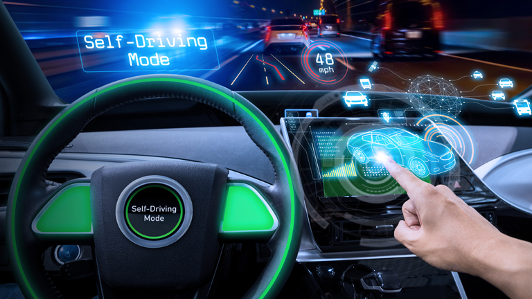 futuristic automobile interior