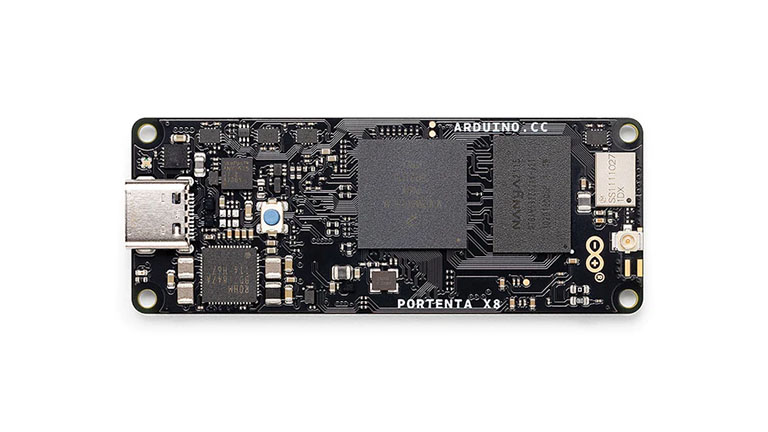 Arduino Portenta X8 - top view of the board