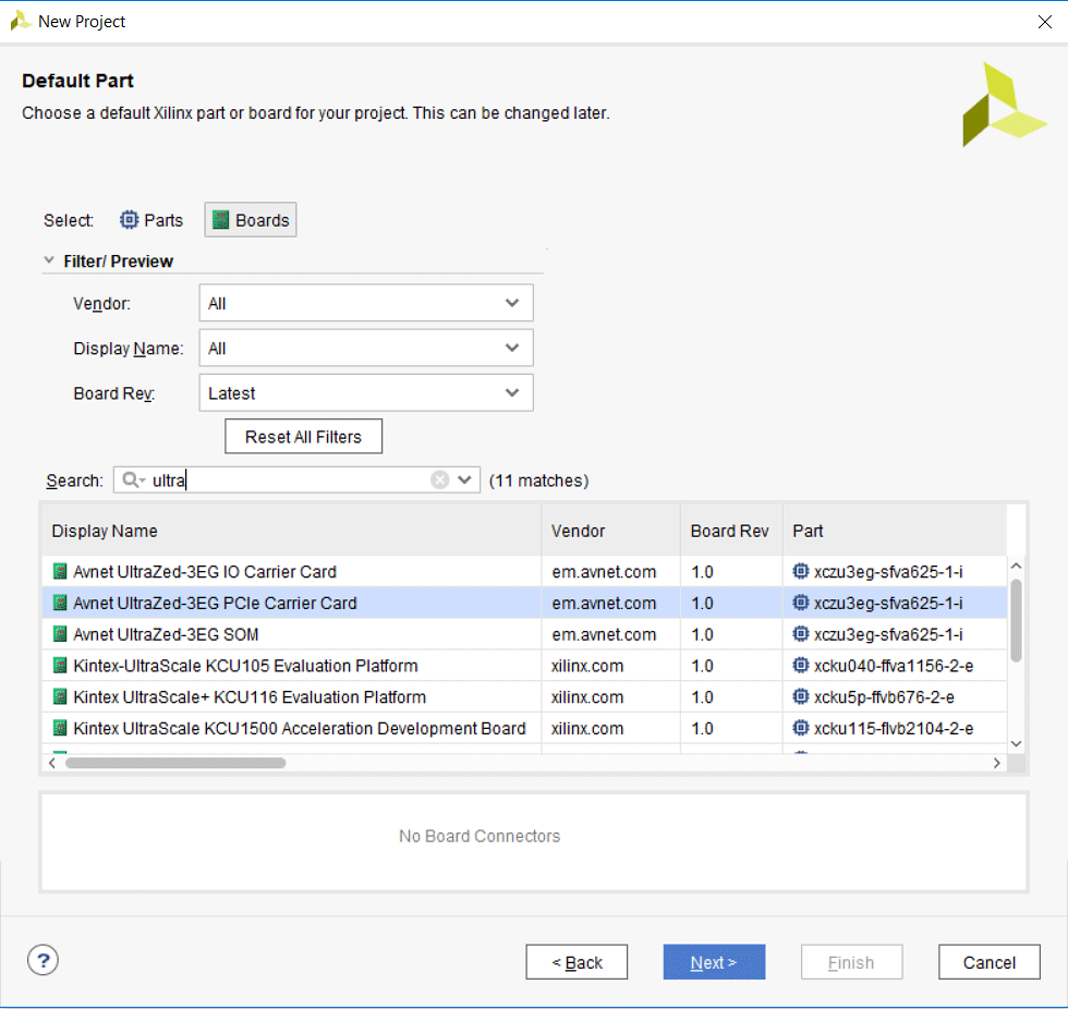default part screen
