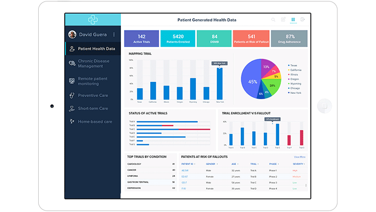 medical app screen