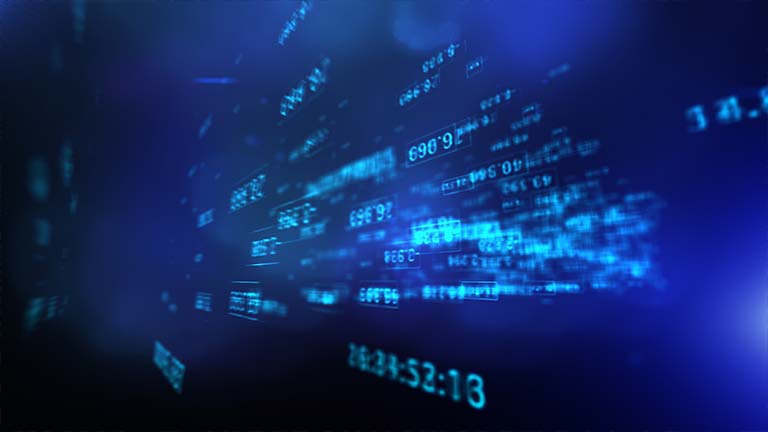 blue digital data