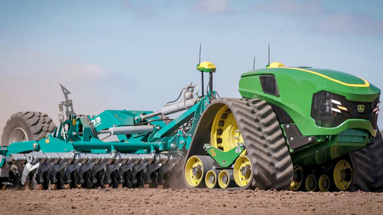 EV tractor and plow