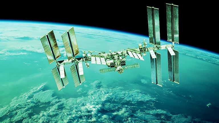 Satellite in space