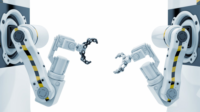 two robotic arms