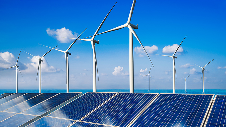 Solar and wind farm