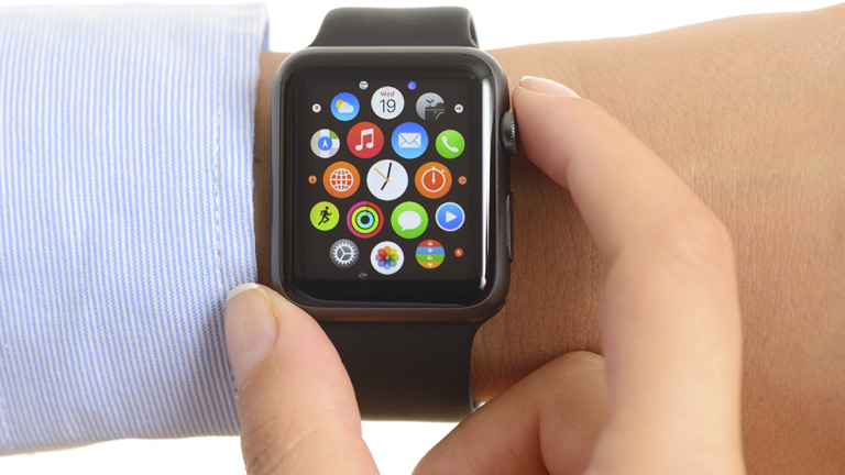 black smart watch