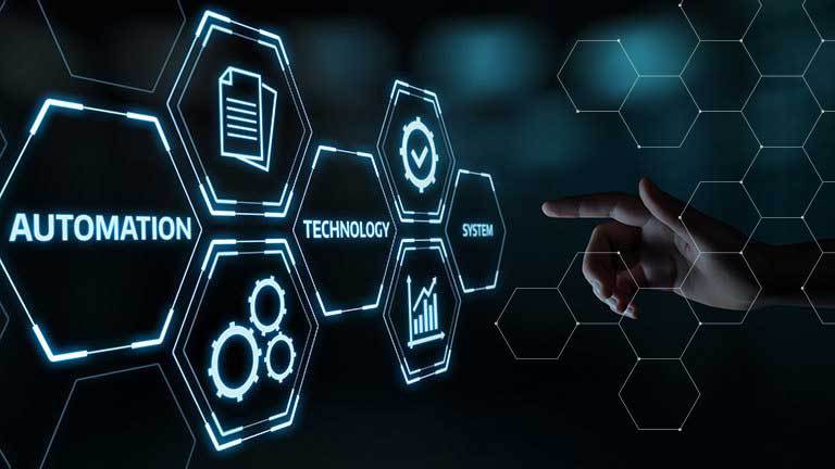 A-hand-reaching-out-to-touch-a-display-panel-showing-automation-technology-system