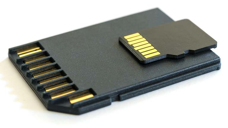 tiny data chip on top of small data chip
