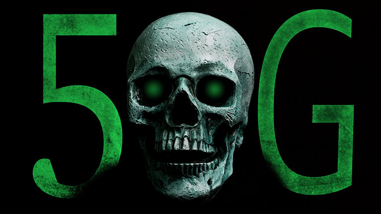 skull with 5G around it